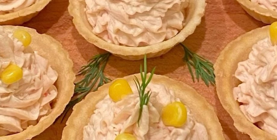 закуска, тарталетки, быстрая закуска