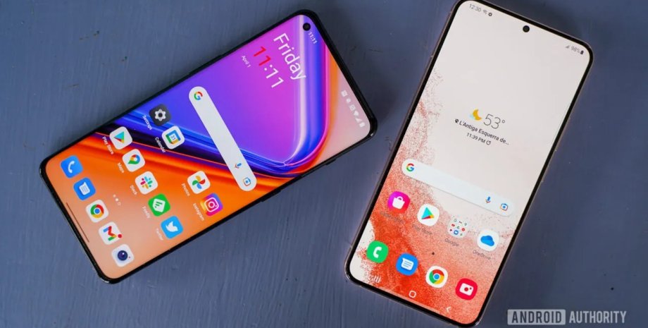 смартфоны с разными типами экранов смартфоны, экраны, дисплеи, POLED, AMOLED