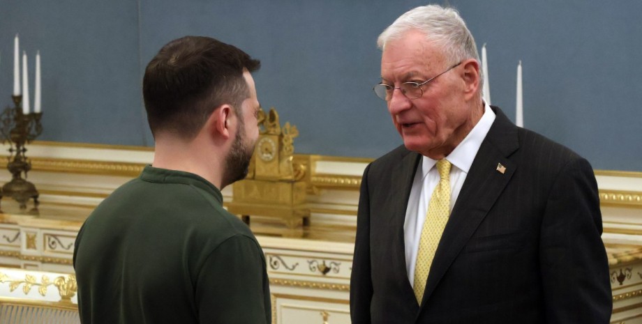 Кіт Келлог та Володимир Зеленський Володимир Зеленський, Кіт Келлог, зустріч президента України та спецпредставника США Кіта Келлога