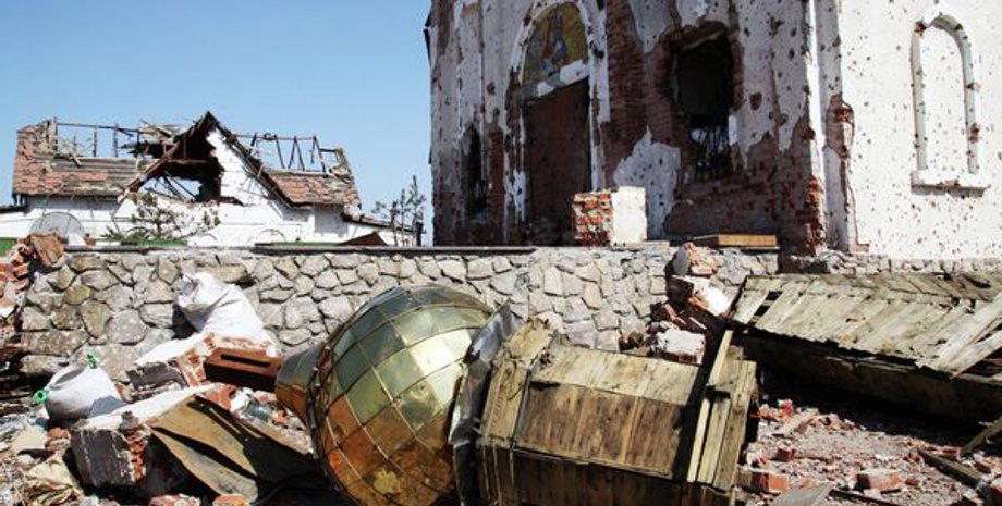 храм,обстрелы, купол