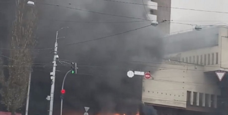 пожар, Киев, отель Экспресс