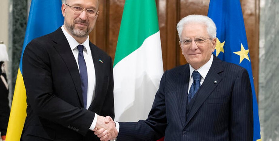 денис шмыгаль, президент италии, членство украины в ес, италия поддерживает украину в ес, президент италии на встрече с шмыгалем, италия поддержала членство украины в евросозе, будущее украины в ЕС