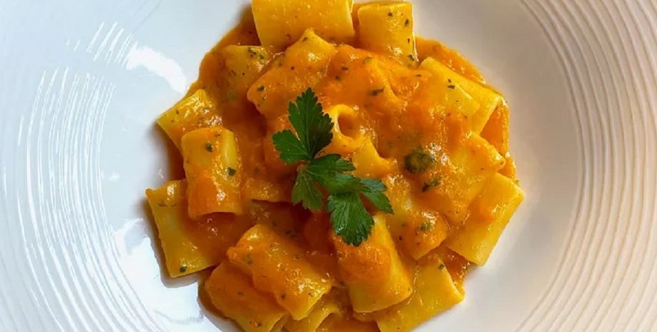 Паста с тыквой, макароны с тыквой, тыква рецепт