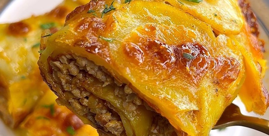 картофельный рулет-запеканка, кулинарные рецепты