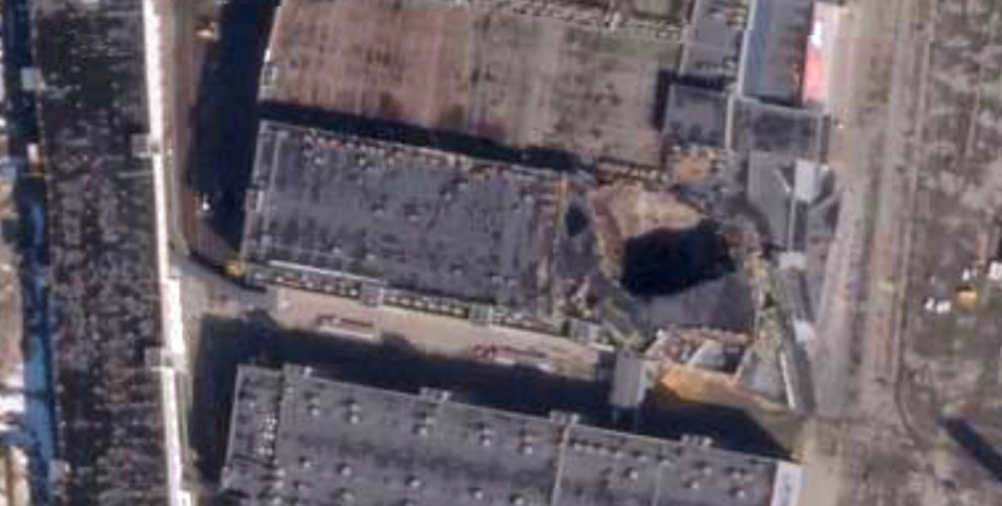 Крокус, супутниковий знімок, теракт, пожежа, Підмосков'я, РФ, фото