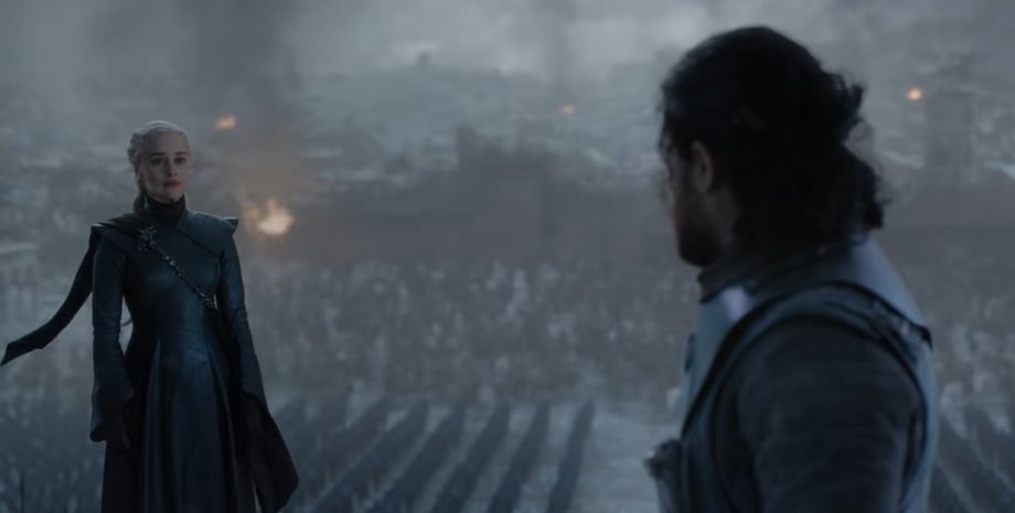 Игра престолов, скриншот, Дейенерис, Джон Сноу