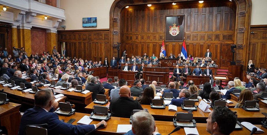 парламент Сербии, санкции против РФ, Сербия, Александр Вучич, антироссийские санкции, война РФ против Украины