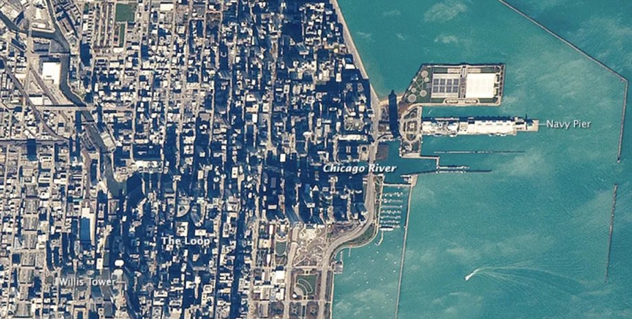 город чикаго вид на чикаго с мкс