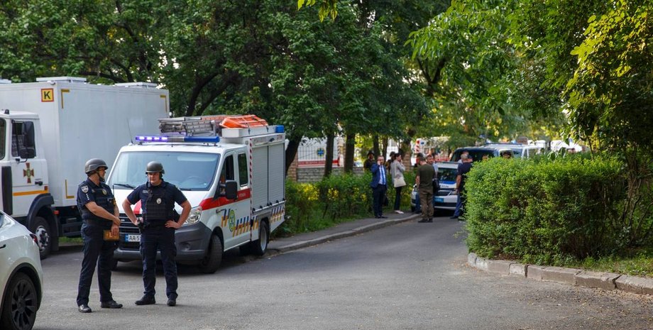 Полиция в Шевченковской районе Киева, фото