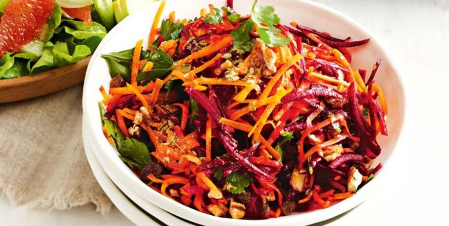 салат, тарелка, овощи