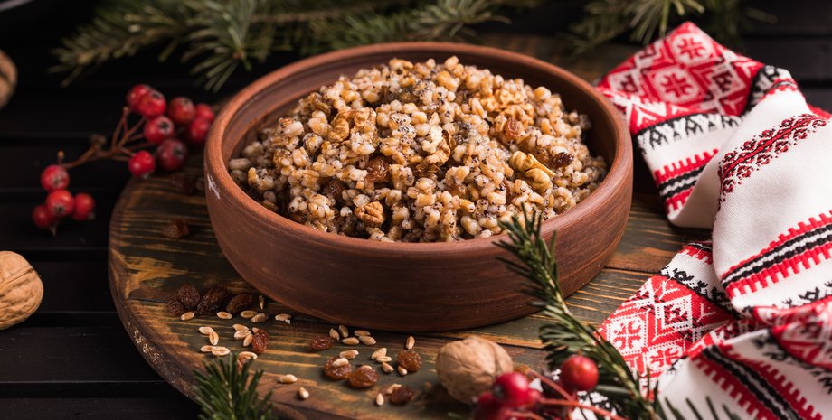 кутья, рецепт кутьи, простой рецепт кутьи, сочельник, рождественский стол, праздничный ужин
