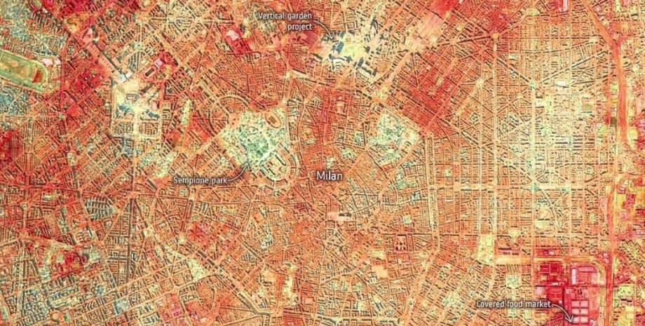 Теплова карта Мілан
