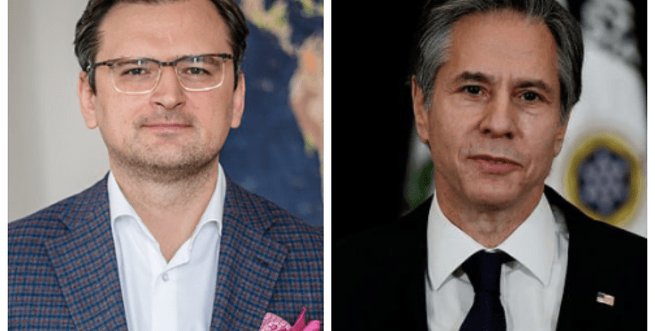 Дмитрий Кулеба, Энтони Блинкен, коллаж, эскалация на Донбассе, переговоры в Брюсселе, НАТО