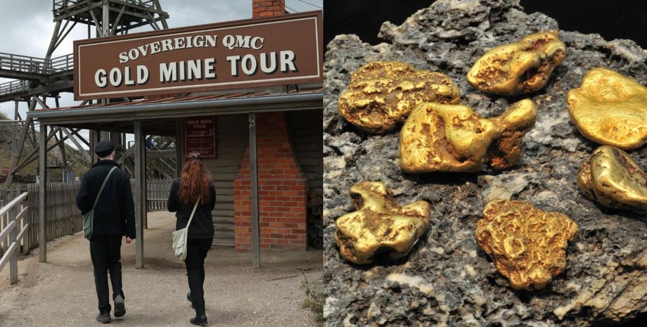 Люди идут к историческому золотому руднику в штате Виктория (Австралия), одном из популярных мест поиска золота