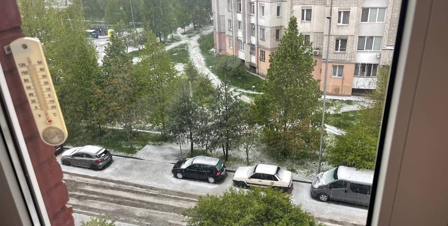 сніг, львів, машини