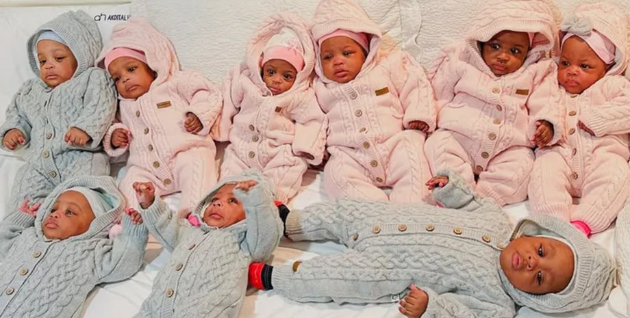 Семья впервые за долгое время поделилась редкими снимками своих девятерых детей, родившихся в одни роды