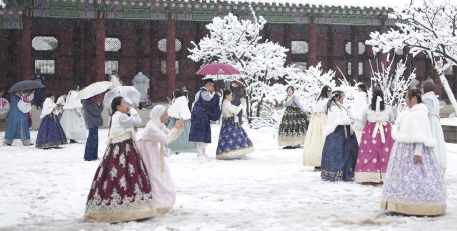 снег снег, Сеул, Сеул снегопад