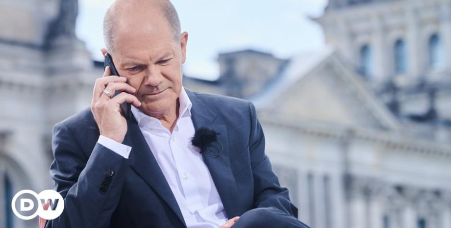 Немецкий канцлер Олаф Шольц Шольц, Путин, Зеленский, разговор Шольца и Путина.