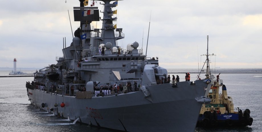 Итальянский эсминец в Одессе / Фото: Думская