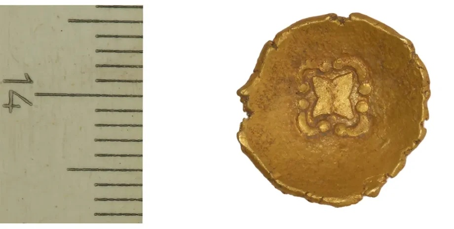 монета, Германия, античность, кельты, дизайн, звезда, арка, золото, радуга, легенда, находка, археология, археолог