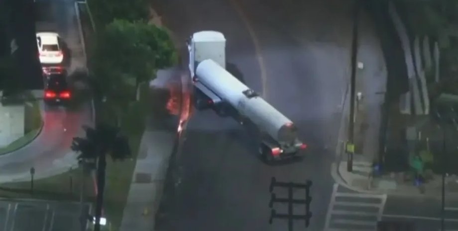 автоцистерна угон, лос-анджелес, полиция