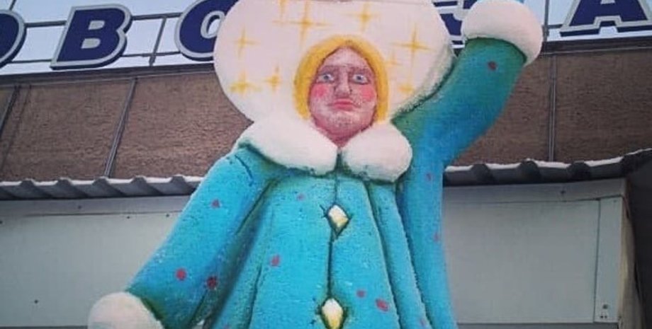 Снегурочка, Барнаул, снежная фигура