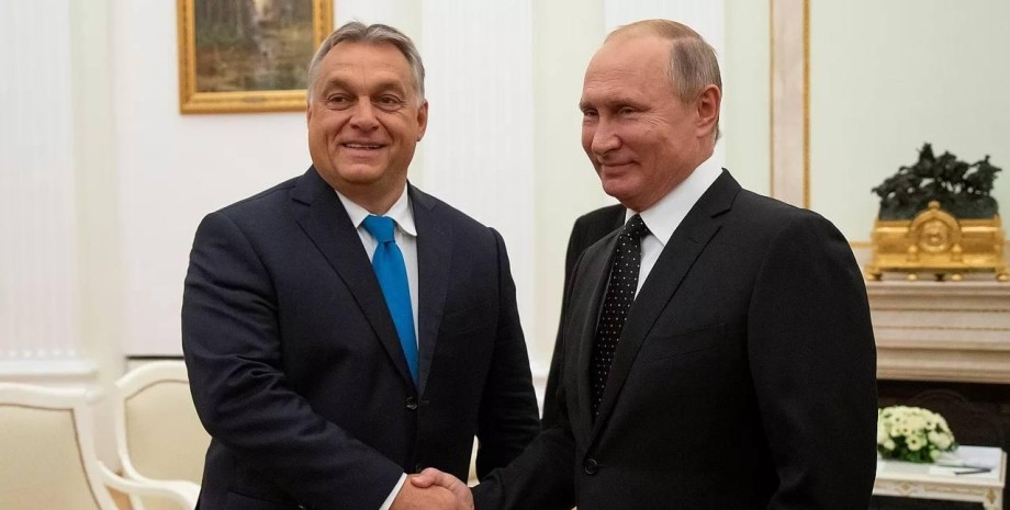 Орбан, Путин, Кулеба, рукопожатие