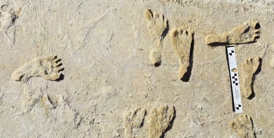 следы, отпечатки ног, древние люди