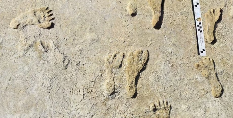 следы, отпечатки ног, древние люди