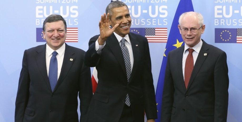 Баррозу, Обама, ван Ромпей / Reuters