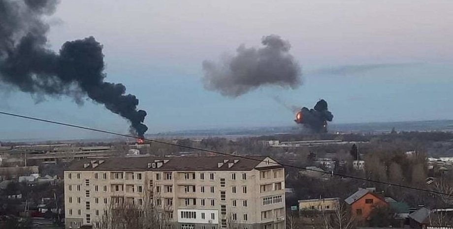 Обстрел Украина вторжение Россия военная операция аэродромы