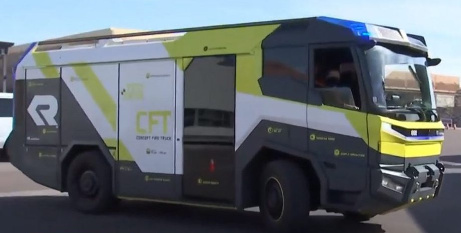 пожарный электромобиль, пожарная машина, электрическая пожарная машина Rosenbauer