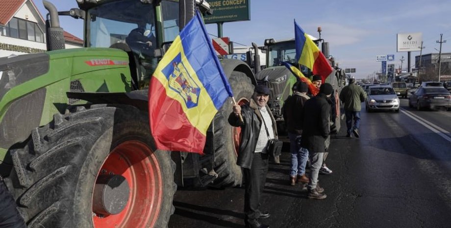 Румыния, блокада, протест, фермеры, граница, Украина, фото