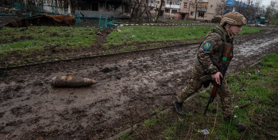 Украинские военные, битва, Бахмут, фото