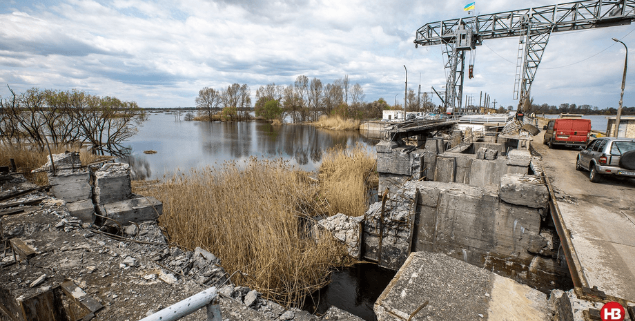 дамба, підрив дамби, дамба Київського водосховища