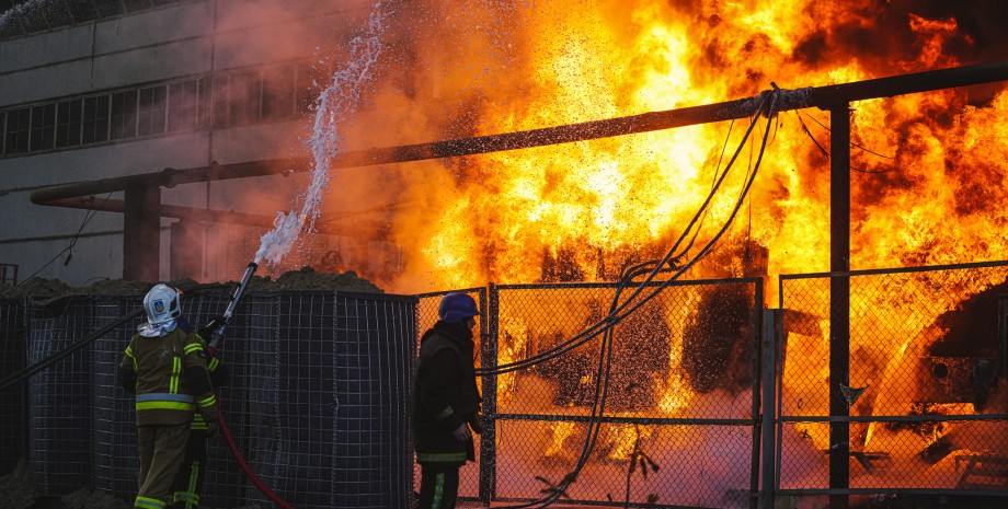 ГСЧС, пожар, Украина, фото