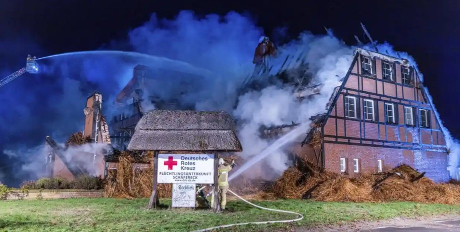 Пожар в Гросс-Стрёмкендорфе, фото