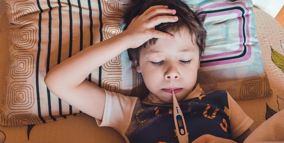 температура, ребенок, больной ребенок, ребенок болеет, грипп, вирус, ребенок болеет