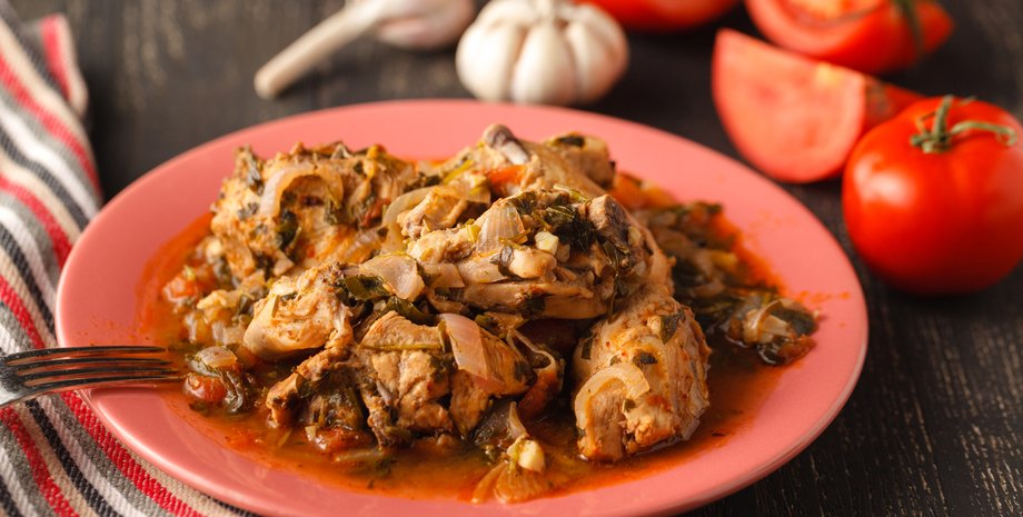 Чахохбили, курица рецепт, грузинская кухня, как приготовить чахохбили