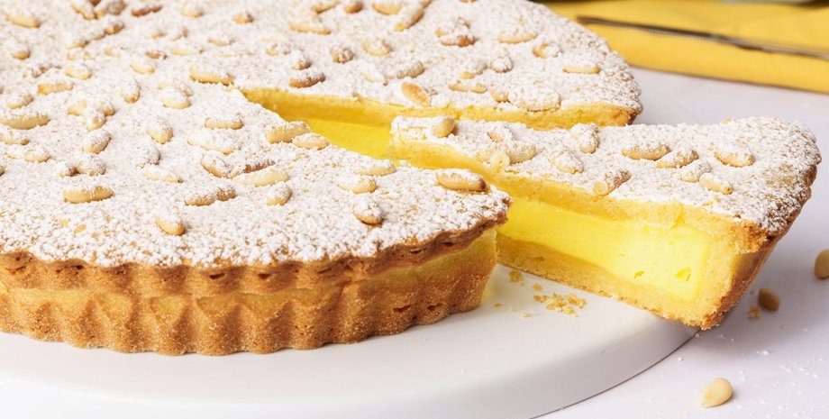 Бабусин торт, торт із заварним кремом, торт рецепт, італійська кухня