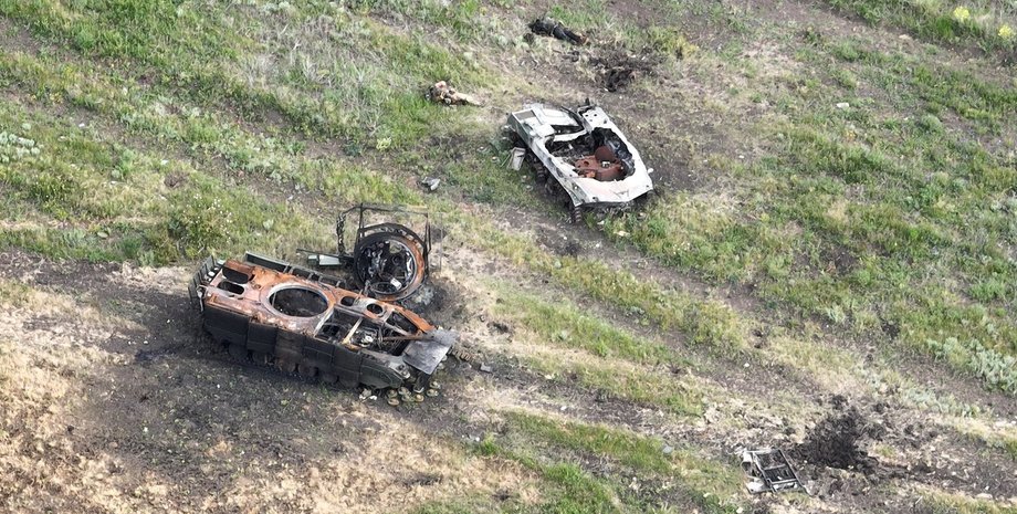 Уничтожена российская техника , донетчина, война в Украине