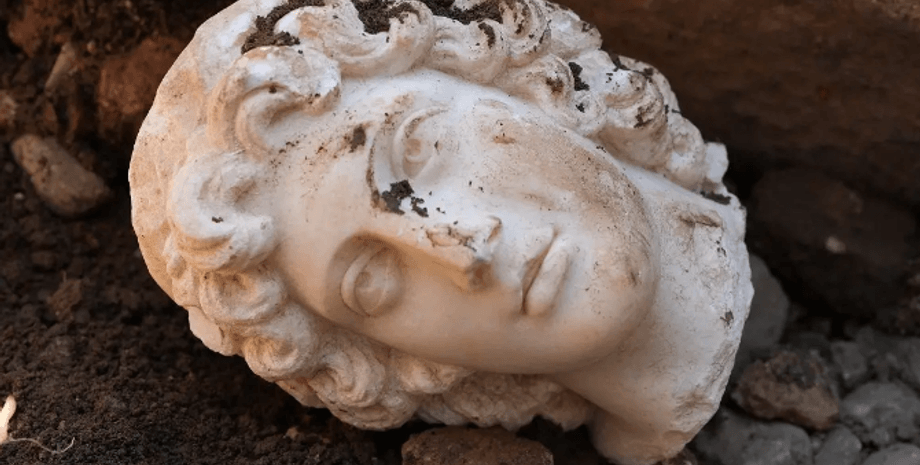 голова, мрамор, Турция, Александр Македонский, история, исследования, театр, город, мегаполис, раскопки, ученые, исследования, археология, археологи