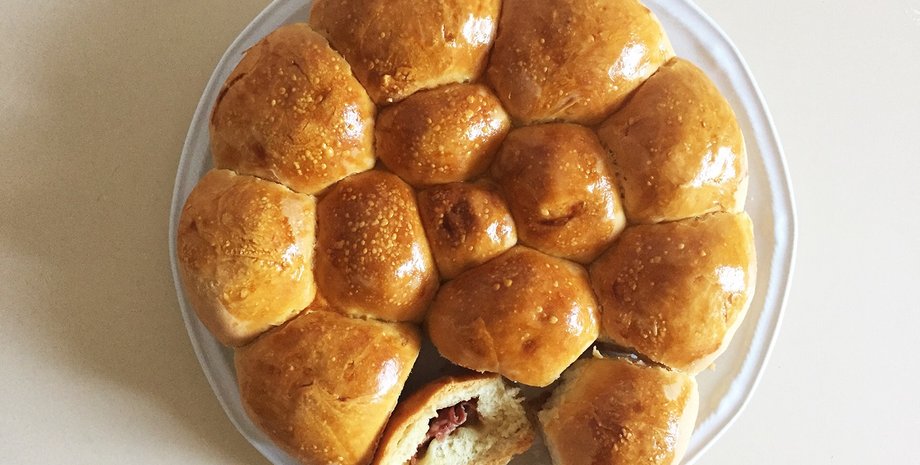 Булочки с ветчиной и сыром, вкусные булочки, несладкие булочки, булочки рецепт