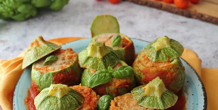 Фаршированные кабачки, Фаршированные кабачки рецепт, вкусные фаршированные кабачки