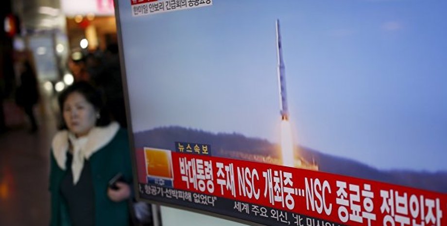 Кадры запуска ракеты в КНДР \ Фото РИА Новости