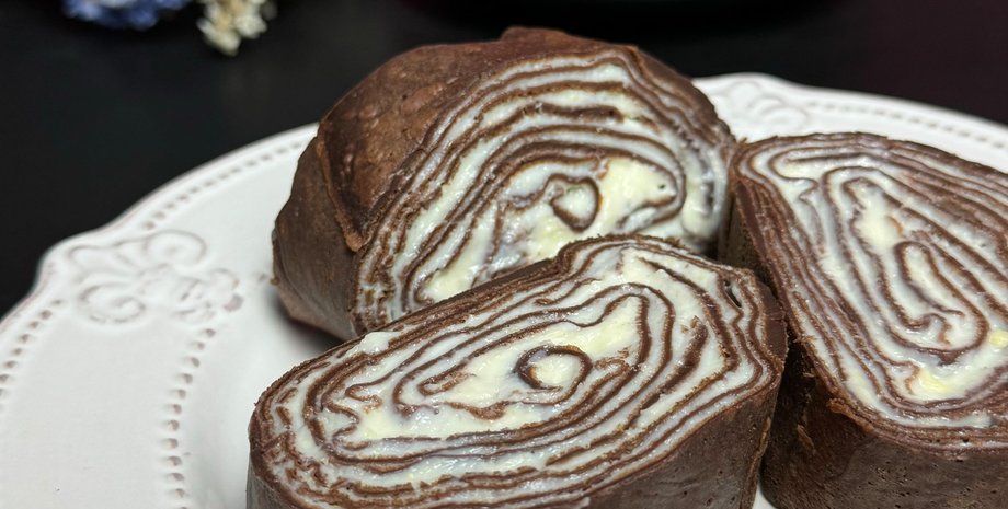 рулет, рулет с заварным кремом