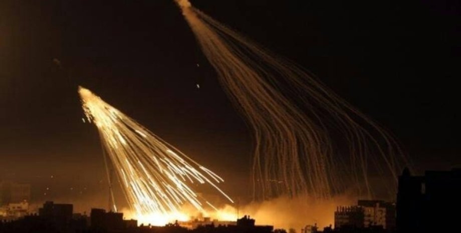 фосфор, фосфорные снаряды, бахмут, бахмут сейчас, бахмут фото, белый фосфор