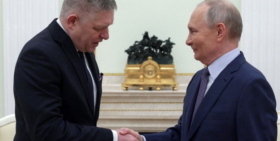 Роберт Фіцо та Володимир Путін, Фіцо Словаччина, Фіцо про газ РФ, Фіцо транзит Україна, Словаччина газ РФ