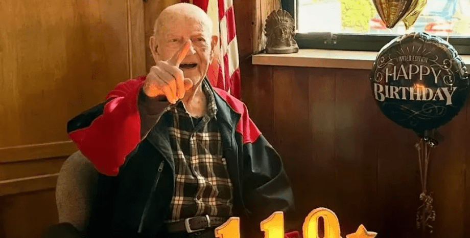 110-річний чоловік, Вінсент Дрансфілд, один із найстаріших людей, довголіття, секрет довголіття, курйози, працював на фермі
