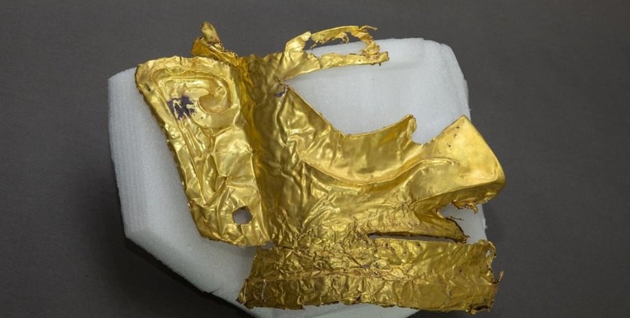 маска, золото, подставка, фото